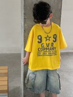 【90-160】Tシャツ ファッション プリント 半袖 男の子 - 画像 (4)