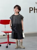 【100-150】セットアップ シンプル グラデーション ノースリーブ ゆったり - 画像 (3)