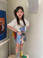 【90-150】半袖Tシャツ 女の子 プリント カートゥーン ゆったり - 画像 (5)