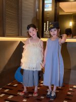 【90-150】ワンピース 女の子 無地 ノースリープ シンプル - 画像 (6)