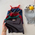 【80-130】キャミソール 女の子 配色 ゆったり カジュアル - 画像 (6)