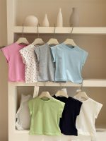 【100-160】Tシャツ 無地 合わせやすい カジュアル ドット柄 半袖 女の子 - 画像 (9)