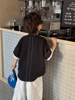 【90-160】Tシャツ シンプル カジュアル プリント 合わせやすい 男の子 - 画像 (6)