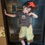 【90-150】半袖Tシャツorパンツ 女の子 ボーダー柄 シンプル - 画像 (5)