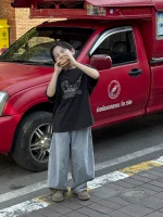 【90-160】男の子 半袖Tシャツ 落書き柄 カジュアル ゆったり ラウンドネック - 画像 (4)
