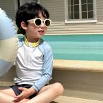 【75-135】水着 ハーフジッパー 長袖 セパレートスイムウェア - 画像 (6)