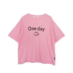 【90-160】Tシャツ 女の子 笑顔柄 プリント カワイイ - 画像 (6)