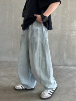【120-170】デニムズボン ジーンズ ゆったり カジュアル ファッション - 画像 (2)