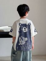 【120-170】Tシャツ クマ柄 カジュアル プリント 半袖 男の子 - 画像 (5)