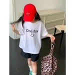 【90-160】Tシャツ 女の子 笑顔柄 プリント カワイイ - 画像 (5)