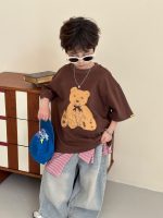 【90-160】Tシャツ クマ柄 カジュアル プリント 半袖 男の子 - 画像 (5)