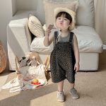 【73-100】セットアップ ベビー レオパード オーバーオール - 画像 (5)