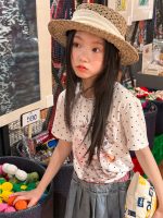 【100-160】Tシャツ ドット柄 プリント カジュアル 合わせやすい 女の子 - 画像 (3)