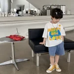 【90-160】Tシャツアルファベット半袖男の子