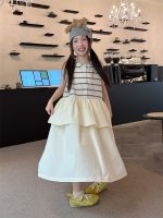 【100-160】ワンピース 切り替え ストライプ ノースリーブ ゆったり 女の子 - 画像 (3)