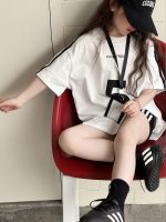【100-150】Tシャツ 配色 プリント ゆったり 半袖 女の子 夏新作