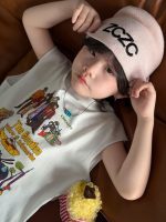 【100-150】ベスト プリント カジュアル ゆったり 合わせやすい 夏新作 - 画像 (3)