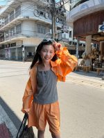 【100-160】トップス 夏新作 ノースリーブ ボタン付き 痩せ見え 女の子 - 画像 (6)