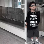 【90-160】Tシャツ アルファベット 半袖 ファッション 男の子 - 画像 (4)