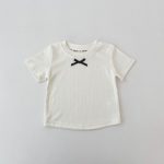 【73-130】Tシャツ ドット柄 リボン付き 合わせやすい - 画像 (15)