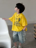 【90-160】Tシャツ ファッション プリント 半袖 男の子 - 画像 (6)