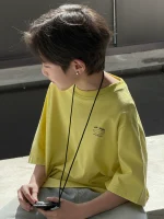 【90-160】Tシャツ スポーツ風 カジュアル プリント 男の子 - 画像 (7)