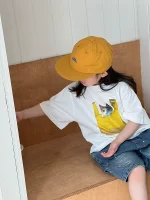【90-160】キッズ半袖Tシャツ カートゥーンプリント 男女兼用 カジュアル 楽ちん着脱 - 画像 (4)