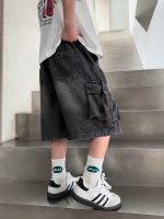 【120-170】ショートパンツ デニム 合わせやすい ジーンズ 夏 ポケット付き - 画像 (6)