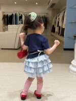 【90-140】半袖Tシャツorスカート 女の子 リボン付き スウィート - 画像 (4)