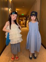 【90-150】ワンピース 女の子 無地 ノースリープ シンプル - 画像 (4)