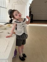 【90-140】スカートorパンツorセットアップ 女の子 ストライプ リボン付き - 画像 (6)
