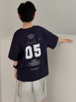 【90-160】Tシャツ プリント カジュアル 合わせやすい ラウンドネック 半袖 - 画像 (2)