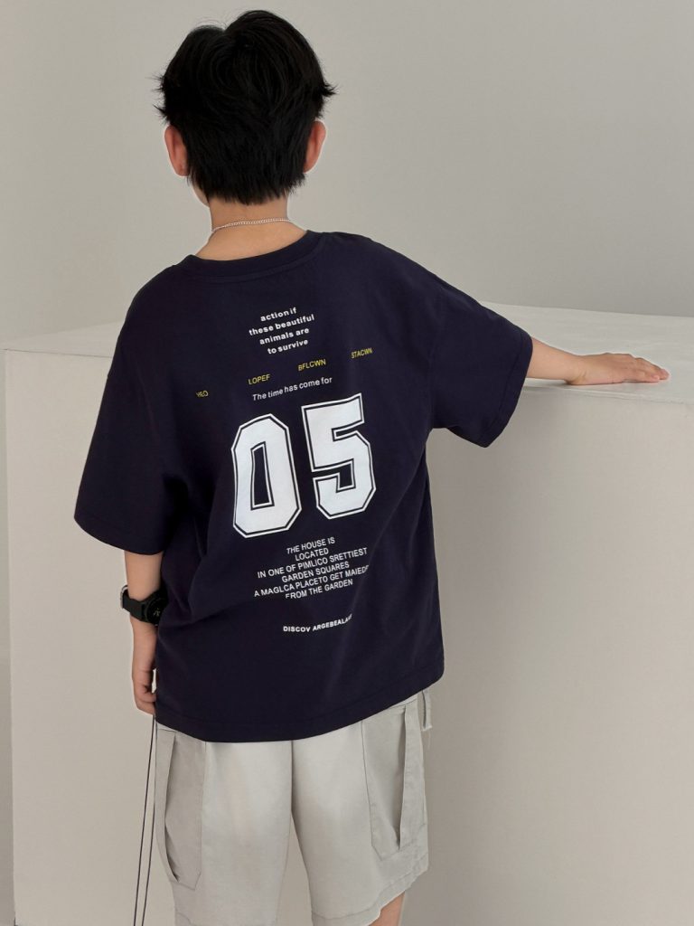 【90-160cm】Tシャツ プリント カジュアル 合わせやすい ラウンドネック 半袖