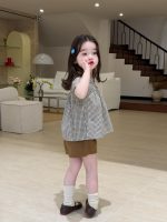 【90-140】シャツorパンツ 女の子 チェック柄 折り襟 - 画像 (3)