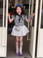 【90-150】半袖Tシャツorスカート 女の子 カートゥーン スウィート - 画像 (4)
