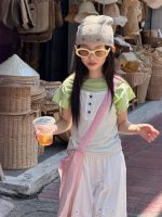 【100-160】トップス 夏新作 ノースリーブ ボタン付き 痩せ見え 女の子 - 画像 (4)