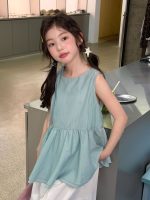 【100-160】ベスト 韓国風 シンプル スウィート ノースリーブ 薄手 女の子 - 画像 (3)