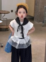 【90-150】半袖Tシャツorパンツ 女の子 ドット柄 かわいい - 画像 (3)