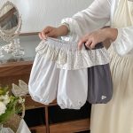 【73-100】パンツ フリル 切り替え スウィート - 画像 (3)