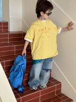 【90-160】Tシャツ プリント カジュアル シンプル 合わせやすい 半袖 - 画像 (5)