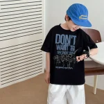 【90-160】男の子 Tシャツ 半袖 アルファベットプリント かっこいい 動きやすい - 画像 (5)