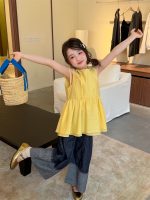 【100-160】ベスト 韓国風 シンプル スウィート ノースリーブ 薄手 女の子 - 画像 (4)