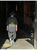【90-160】Tシャツ スポーツ風 カジュアル プリント 男の子 - 画像 (2)
