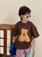 【90-160】Tシャツ クマ柄 カジュアル プリント 半袖 男の子 - 画像 (6)