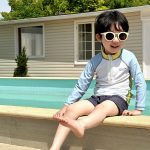 【75-135】水着 ハーフジッパー 長袖 セパレートスイムウェア - 画像 (2)