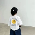 【90-160】Tシャツ男の子笑顔柄夏 - 画像 (4)