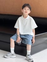 【100-170】半袖Tシャツ 男の子 ポロシャツ 無地 カジュアル