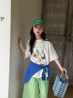 【100-160cm+親サイズ】Tシャツ 親サイズ フルーツ柄 カジュアル ゆったり 合わせやすい - 画像 (3)