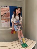 【90-150】半袖Tシャツ 女の子 プリント カートゥーン ゆったり - 画像 (2)