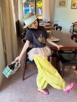 【100-160】ズボン ゆったり 合わせやすい カジュアル 無地 夏新作 - 画像 (6)